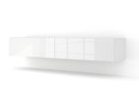 Mobile Tv Sospeso Bingo 180 Cm Bianco Glanz Tavolino Tv Porta Tv Credenza Tv Cassettiera Mdf Tavolino Hi-Fi Design Moderno Loft Glamour