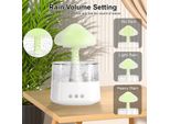 Umidificatore A Nuvola, Diffusore Di Oli Essenziali Da 450 Ml Con 7 Colori, Luci Led, Nano Mist, Diffusore E Umidificatore Per La Casa, L'ufficio, La Stanza, L'asilo Nido E La Casa， Bianco