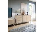 Credenza Forest 158X38X80Cm Beige A Spina Di Pesce Skandi