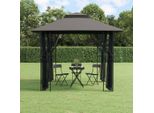 Il Padiglione Living Store Con Pareti Laterali Antracite 300X300X270 Cm In Acciaio