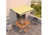 The Living Store Tenda Da Sole Manuale A Scomparsa 400X350 Cm Giallo E Bianco