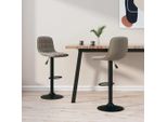The Living Store Sgabello Da Bar 2 Pezzi. Velluto Grigio Chiaro