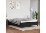 The Living Store Struttura Letto Nera 140X200 Cm In Ecopelle