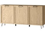 Credenza Limbo 180X42X89Cm Rovere Artisan Semisolido Cassettiera A 3 Ante