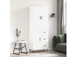 Maison Exclusive - Credenza Bianca 69,5X34X180 Cm In Legno Multistrato
