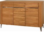 Cassettiera Latina 155X42X91Cm Miele Rovere Massello 3 Ante