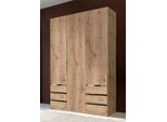 Armadio Level Armadio Ad Ante Battenti 150X58X236Cm In Rovere Listellare A 3 Ante