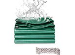 Telone In Pvc Con Occhielli Rinforzati Telone Antistrappo Resistente Ai Raggi Uv Copertura Impermeabile Per Mobili, Pavimenti, Coperture Multiuso, Verde (2X3 M)