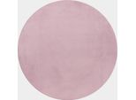 Tappeto A Pelo Alto Pouffy Pink 200 Cm Rotondo
