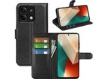 Per Xiaomi Redmi Note 13 Pro / Poco X6 Custodia Per Cellulare Nera Custodia In Pelle Finta Custodia A Libro