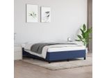 Vidaxl Struttura Letto Blu 140X190 Cm In Tessuto - Struttura Letto - Cornici Letto - Struttura Letto - Letto