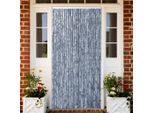 The Living Store Tenda Zanzariera Argento 100X220 Cm In Ciniglia