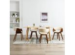 Vidaxl Sedie Da Pranzo 4 Pz. Legno Curvato Crema E Pelle Finta - Sedia Da Sala Da Pranzo - Sedie Da Sala Da Pranzo - Sedia - Sedie