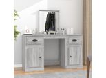 The Living Store Comodino Con Specchio Grey Sonoma 130X50X132,5 Cm