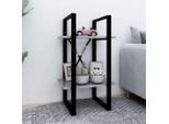 Vidaxl Libreria 2 Scomparti Grigio Cemento 40X30X70 Cm Materiale Legno - Libreria - Librerie - Librerie - Librerie