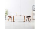 The Living Store Sedie Da Pranzo 2 Pz. Tessuto Grigio Scuro E Legno Curvato