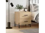 The Living Store Comodino Rovere Sonoma 40X35X47,5 Cm Materiale Legno