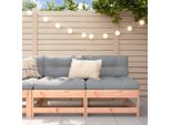 The Living Store Centro Divano Con Cuscini 2 Pz. Legno Massiccio Di Abete Douglas