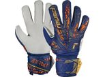 Guanti Da Portiere Reusch Attrakt Solid, Blu/Bianco/Arancio/Oro, Misura 9,5