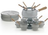 Excelsa Fondue Set 28 Teilig Convivio Stahl 32,5Xh21,5X38,5 Cm Silber