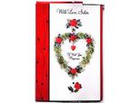 Biglietto Di Auguri "Con Amore Sorella Per Augurarti Felicità"" - Cartoncino SG32956 (Taglia Unica) (Bianco/Rosso)"