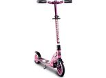 Six Degrees Scooter Junior In Alluminio Con Meccanismo Pieghevole E Cavalletto, 180/145 Mm, Regolabile In Altezza, Gs, Rosa