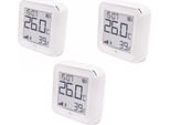 Shelly Sensore Di Temperatura E Umidità Wlan Plus H&T Gen. 3, Bt, Bianco, 3 Pezzi