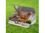 Tolletour Mangiatoia Automatica Per Polli In Acciaio Galvanizzato 5KG Mangiatoia Con Pedale Automatico E Coperchio Impermeabile Mangime Per Polli, Impermeabile E A Prova Di Topo