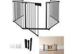 Jayseuw Griglia Di Sicurezza Per Caminetto 5X Griglia Di Sicurezza Per Stufa Griglia Di Sicurezza Per Box Griglia Di Sicurezza Per Porta Griglia Di Sicurezza Per Bambini, 310X75Cm, Nero
