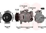 Van Wezel 0600K495 - Compressore Aria Condizionata Oe 6452 9222 308 Per Serie 1 (F20), Serie 1 (F21), Serie 3 (F30), Serie 3 (F31)