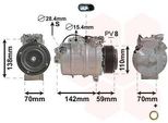 Van Wezel 0600K418 - Compressore Aria Condizionata Oe 64509196890 Per Serie 5 (F10), Serie 5 (F11), Serie 7 (F01)