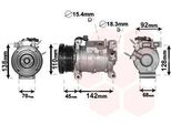 Van Wezel 0700K128 - Compressore Aria Condizionata Oe K55111417AE Per Voyager V (Rt)