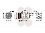 Van Wezel 0900K222 - Compressore Aria Condizionata Oe 6453G5 Per Jumper, Ducato, Boxer