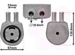 Van Wezel 18013708 - Radiatore Olio Oe 1682214 Per Galaxy (WA6), Galaxy (Ck), S-Max (WA6)