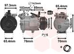 Van Wezel 1800K391 - Compressore Aria Condizionata Oe 1368905 Per C-Max, Focus C-Max (DM2), Focus Ii, C30 (533), S40 Ii (544), V50 (545)