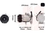 Van Wezel 1800K682 - Compressore Aria Condizionata Oe 1715092 Per Ranger (Tke)