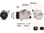 Van Wezel 1801K705 7SBH17C Condizionatore D'aria Compressore Pag 46 R134A Per Ford Mondeo V Station Wagon (Cf) Mondeo V Hatchback (Ce) Mondeo V Berlina (Cd)