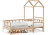 Vidaxl Letto Da Giorno Con Tetto 80X200 Cm In Legno Di Pino Massiccio