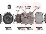 Van Wezel 8200K209 - Compressore Aria Condizionata Oe 97701 2E200 Per Tucson (Jm), Sportage (Je, Km)