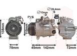 Van Wezel 3000K697 6SBU16C Condizionatore D'aria Compressore Pag 46 R134A Adatto Per MERCEDES-BENZ Classe C Berlina (W204) Classe C Station Wagon (S204) Glk