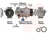 Van Wezel 3000K434 - Compressore Aria Condizionata Oe 12309011 Per Classe B (W245), Classe A (W169)