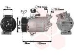 Van Wezel 3300K386 5CVC Condizionatore D'aria Compressore Pag 46 R134A Per Nissan Qashqai / Qashqai +2 I (J10, NJ10) X-TRAIL (T31)
