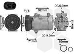 Van Wezel 4300K441 - Compressore Aria Condizionata Oe 8200470242 Per Almera Ii (N16), Qashqai +2 I (J10), Grand Scenic Ii (Jm), Megane Ii, Scenic Ii
