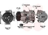 Van Wezel 3700K608 - Compressore Aria Condizionata Oe 1618418 Per Astra J, Zafira Tourer C