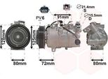 Van Wezel 4300K628 - Compressore Aria Condizionata Oe 926008209R Per Grand Scenic Iii (Jz), Megane Iii, Scenic Iii