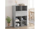 Maison Exclusive - Credenza Grigio Sonoma 80X42,5X124 Cm In Legno Multistrato