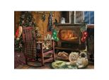 Puzzle Cobble Hill - Pezzi Xxl - Gattini Vicino Alla Stufa - 500 Pezzi