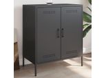 Maison Exclusive - Credenza Nera 68X39X79 Cm Acciaio
