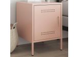 Maison Exclusive - Comodino Rosa 36X39X50,5 Cm Acciaio