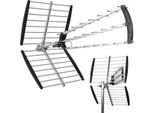 Antenna Esterna Vayox DVB-T/T2 VA1000 | 4K | Uhf | 75Ohm | 100 Km | Argento/Nero